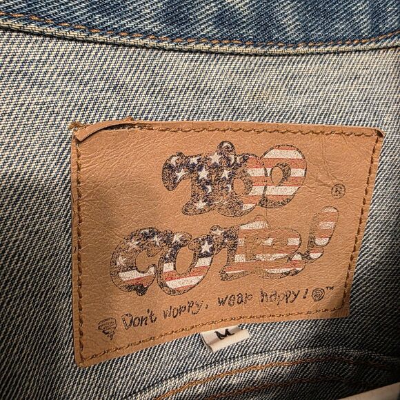 Vintage Betty Boop Denim Jacket Medium Betty Biker Embroidered - Picture 7 of 10